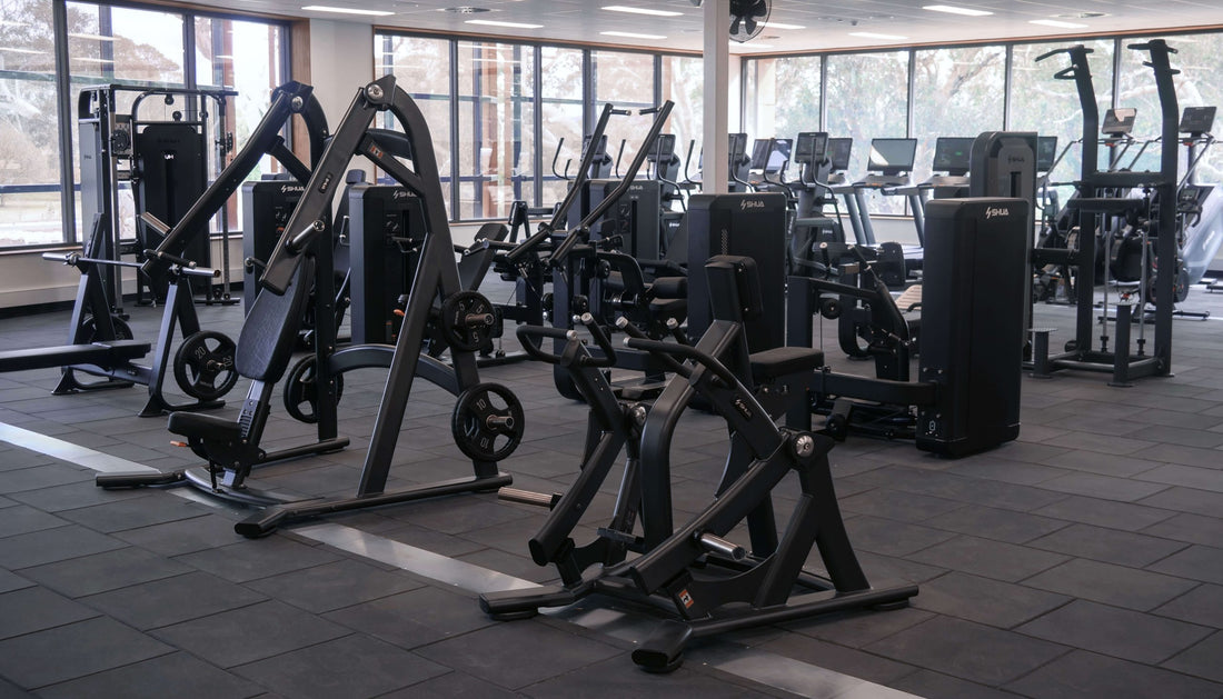 Área de gimnasio con equipamiento comercial
